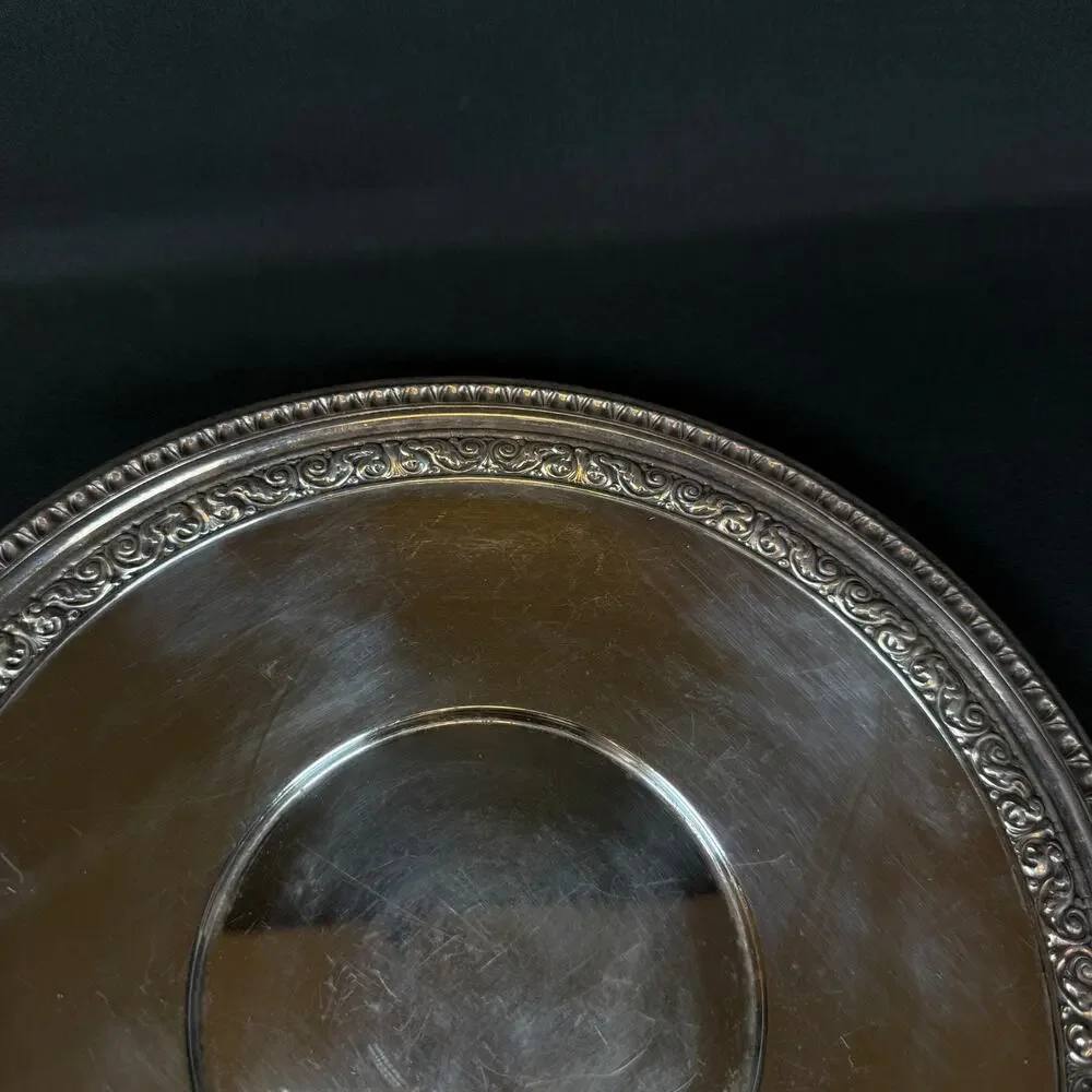 Vintage Reed & Barton 10.5” Dinner Plate #1201 Silver Plated